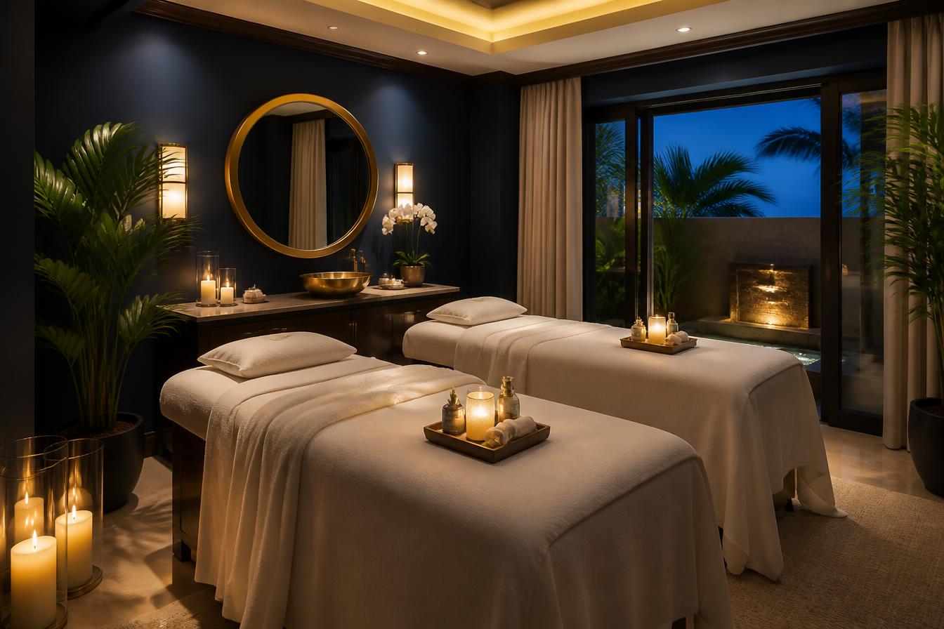 Luxurious couples massage suite at Lulue Spa